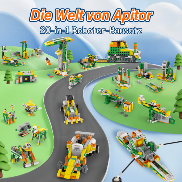 Apitor Robot Q Kit de robot d'apprentissage 20-en-1 pour débutants
