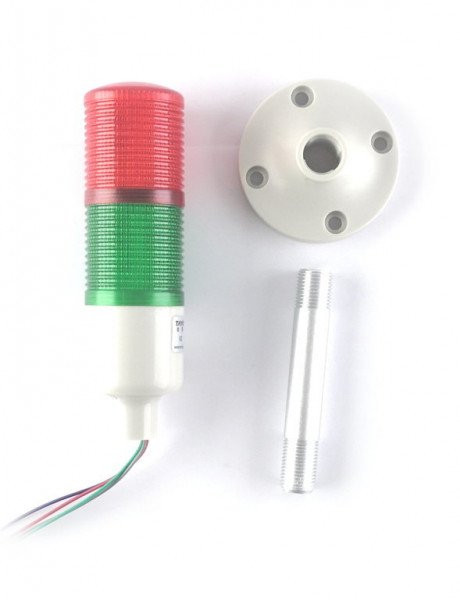 Signal light - Red / Green, with alarm - 12V (LED)