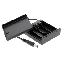 Compartiment à piles - 4x AA (6V), avec prise DC pour microcontrôleur Compartiment à piles - 4x AA (6V), avec prise DC pour microcontrôleur