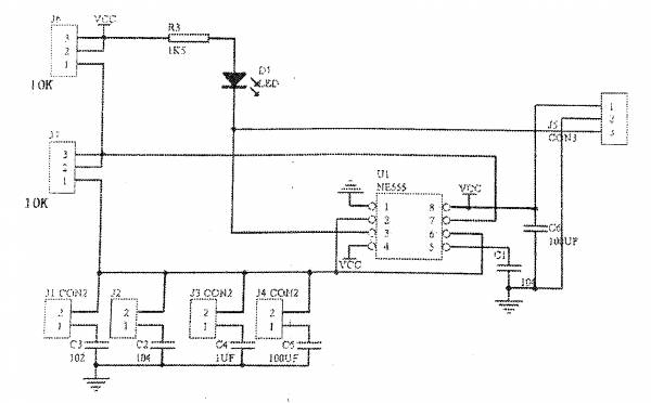 Exercice de soudure Générateur de signaux NE555 avec fréquence réglable Signal carré