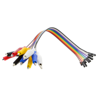 10x Jumper Kabel mit Krokodilklemmen, female, 22cm 10x Jumper Kabel mit Krokodilklemmen, female, 22cm