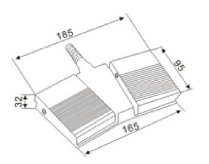 Industrie-Fußschalter Mit Doppelpedal – Alugehäuse, AC380V/DC220V, 6A, Automatische Rückstellung